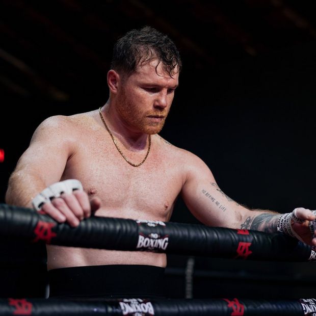 Saúl 'Canelo' Álvarez durante uno de sus entrenamientos
